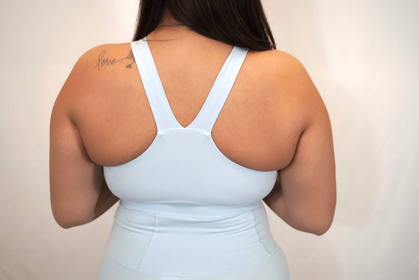 Icy Blue Sports Bra: Plus & Curvy