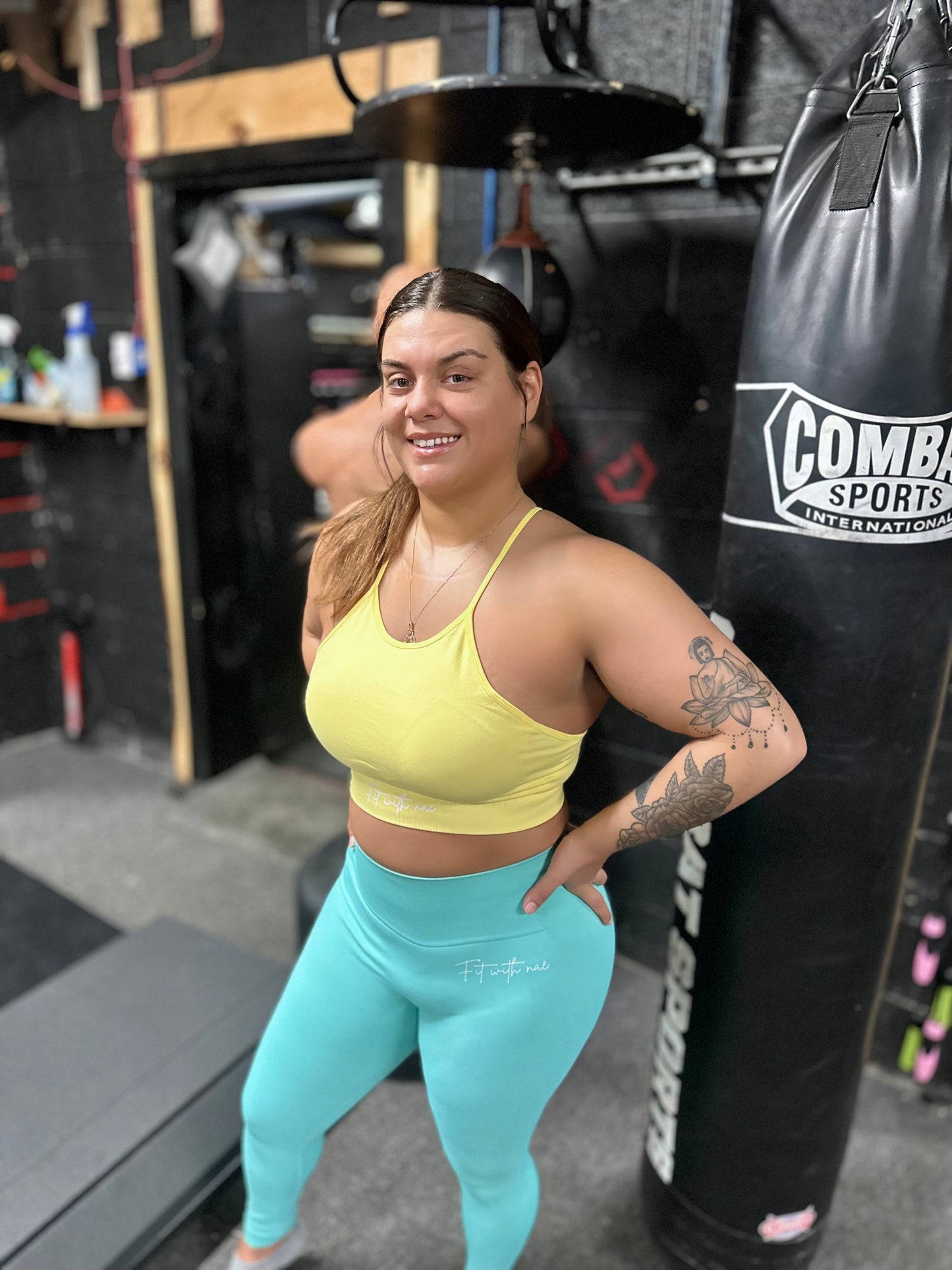 Peeps Yellow: Halter Sports Bra