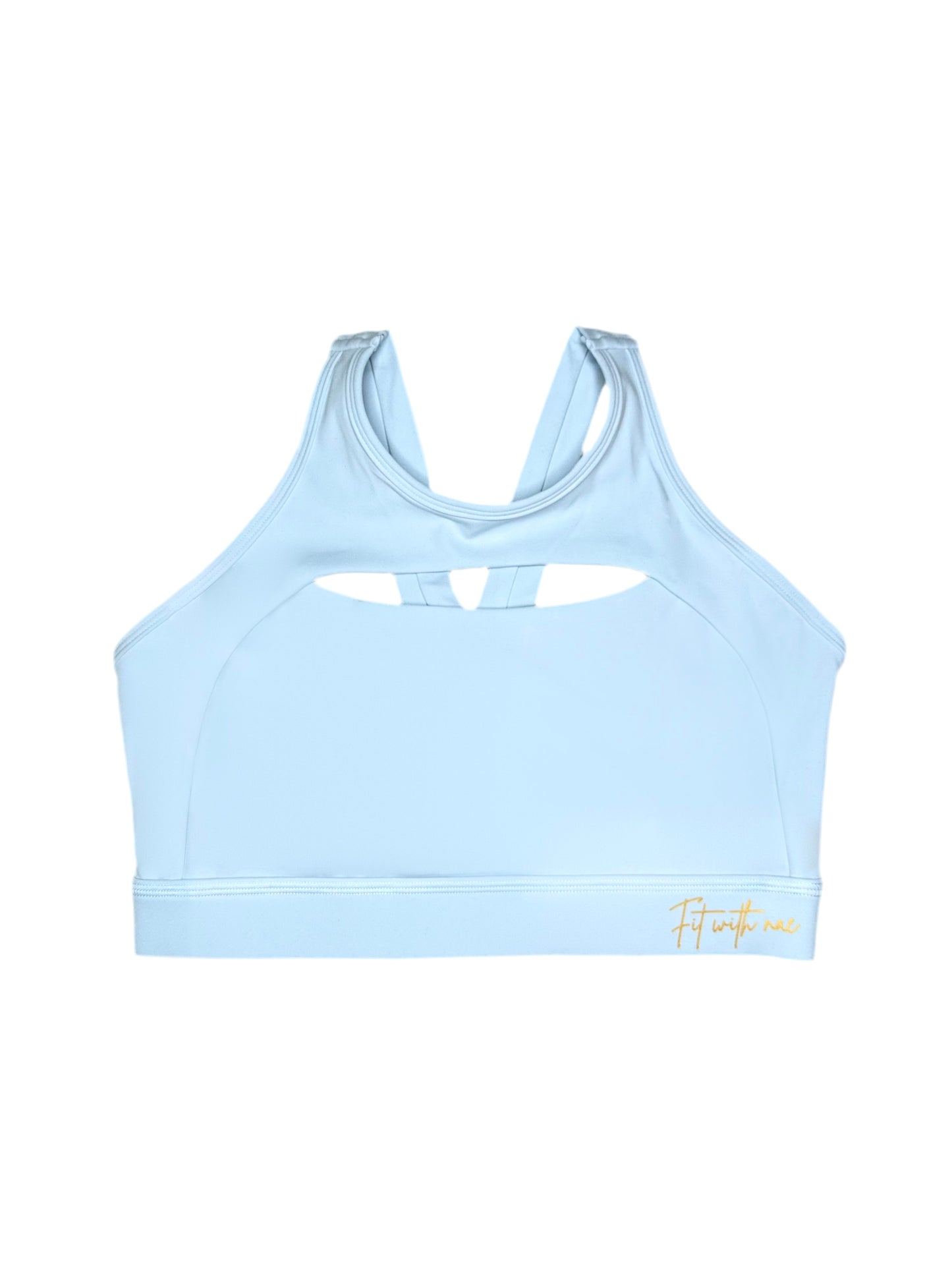 Icy Blue Sports Bra: Plus & Curvy