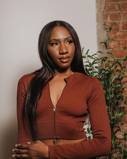 Coffee Long Sleeve Jacket