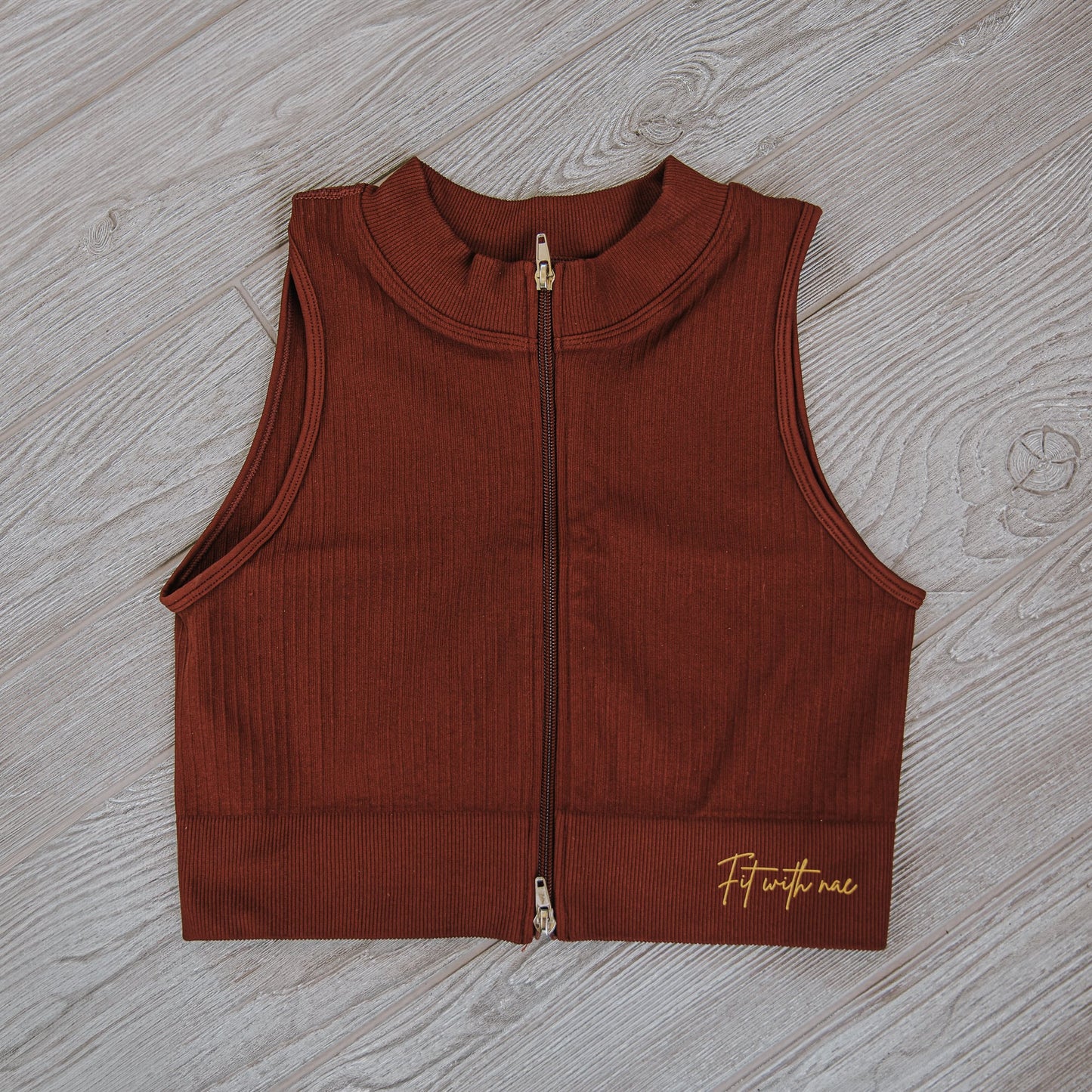 Coffee Sleeveless Top