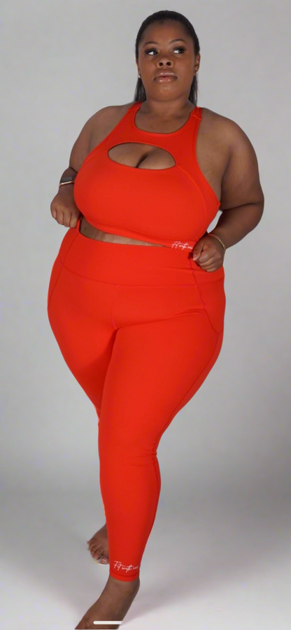 Candy Apple Sports Bra: Plus Size (2X-3X)