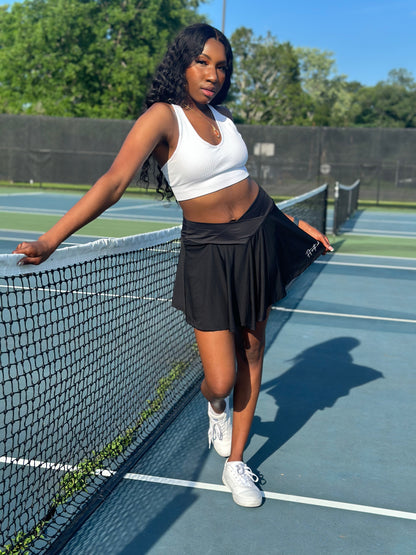 Criss Cross Black Tennis Skirt fitwithnae