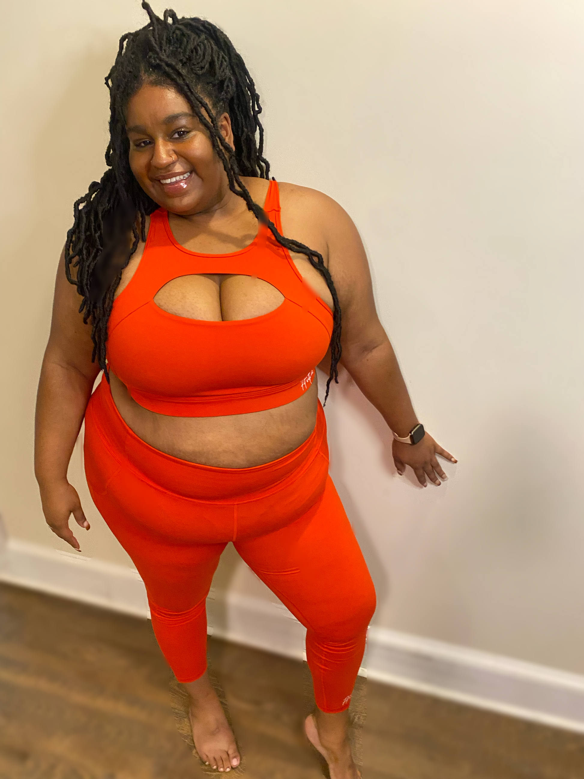 Candy Apple Plus Curvy Sports Bra Yoga Set fitwithnae